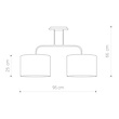 Hanglamp dubbel zwart goud - Alice Hanglamp dubbel zwart goud - Alice