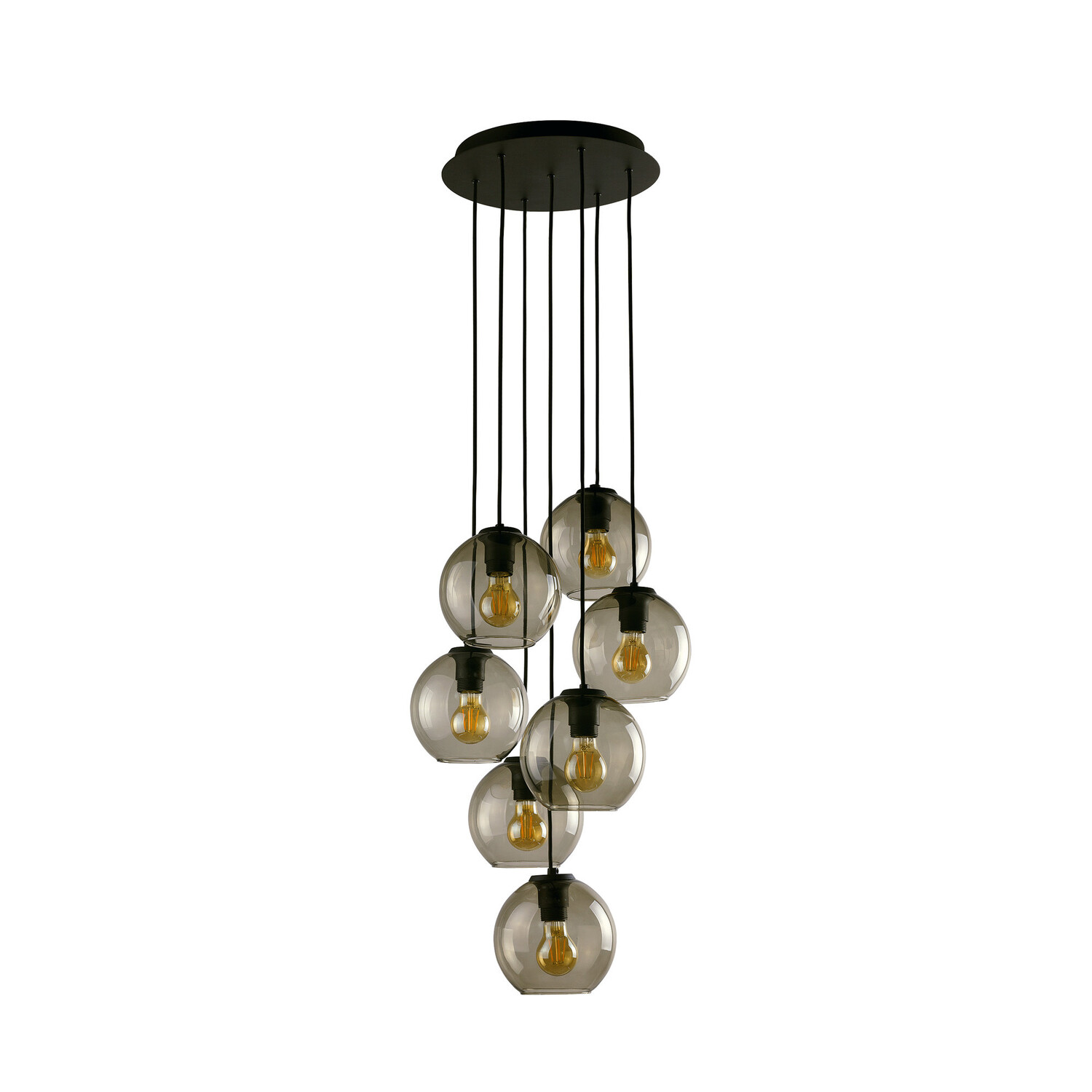 Hanglamp bubble rookglas - Vetro VII