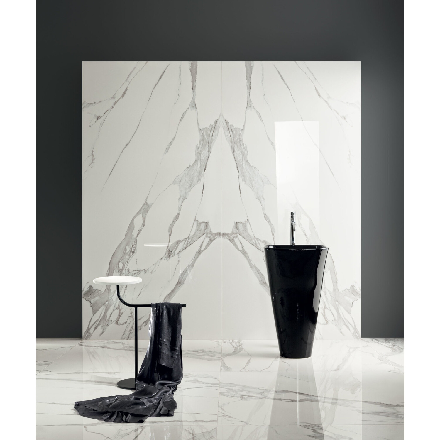 Vloer- en wandtegel marmerlook wit Specchio Carrara B POL 240 x 120