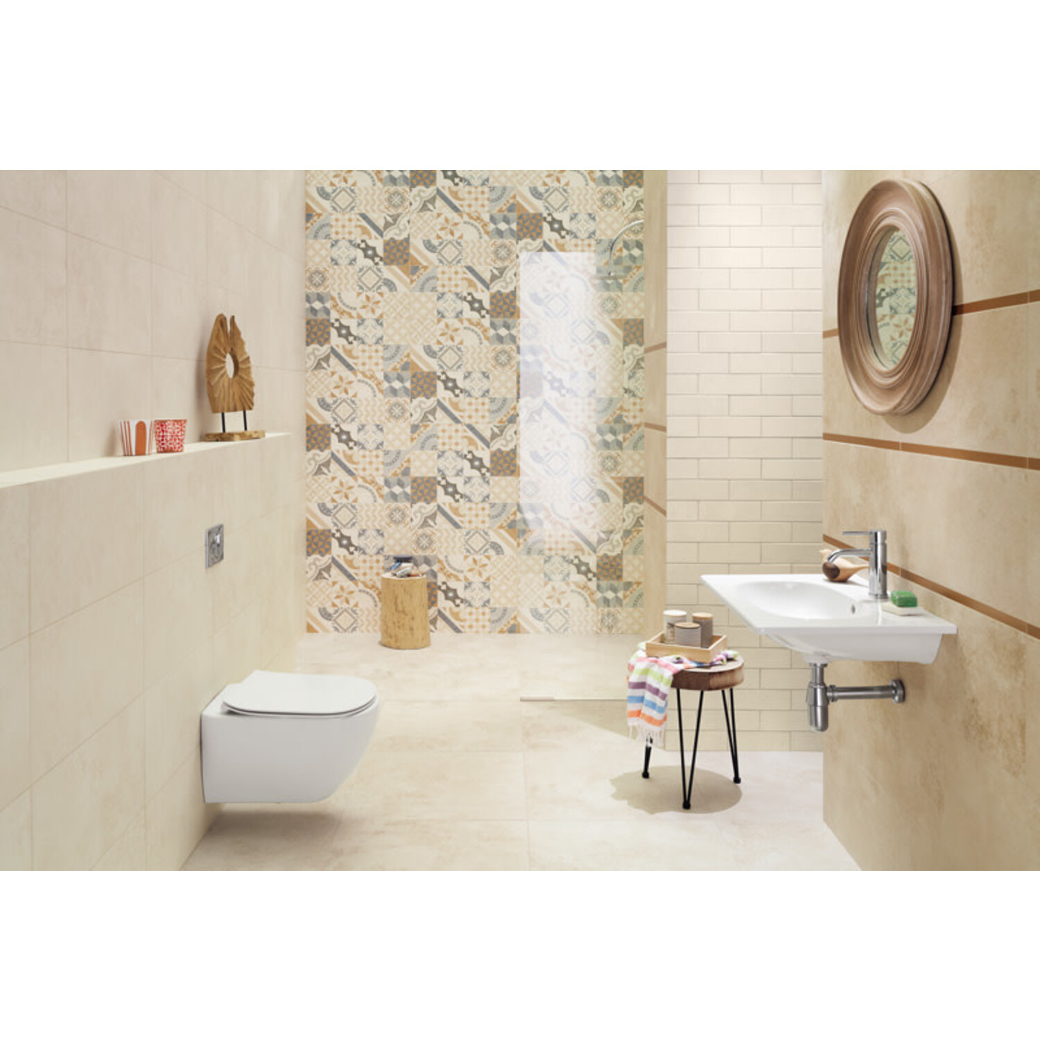 Tubadzin Vloer- en wandtegel beige betonlook Neutral MAT 60 x 60