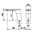 Napoli Elektronische Wastafelkraan Chroom 230V Napoli Elektronische Wastafelkraan Chroom 230V