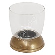 Votive Crackle Glass ALU/Gold S