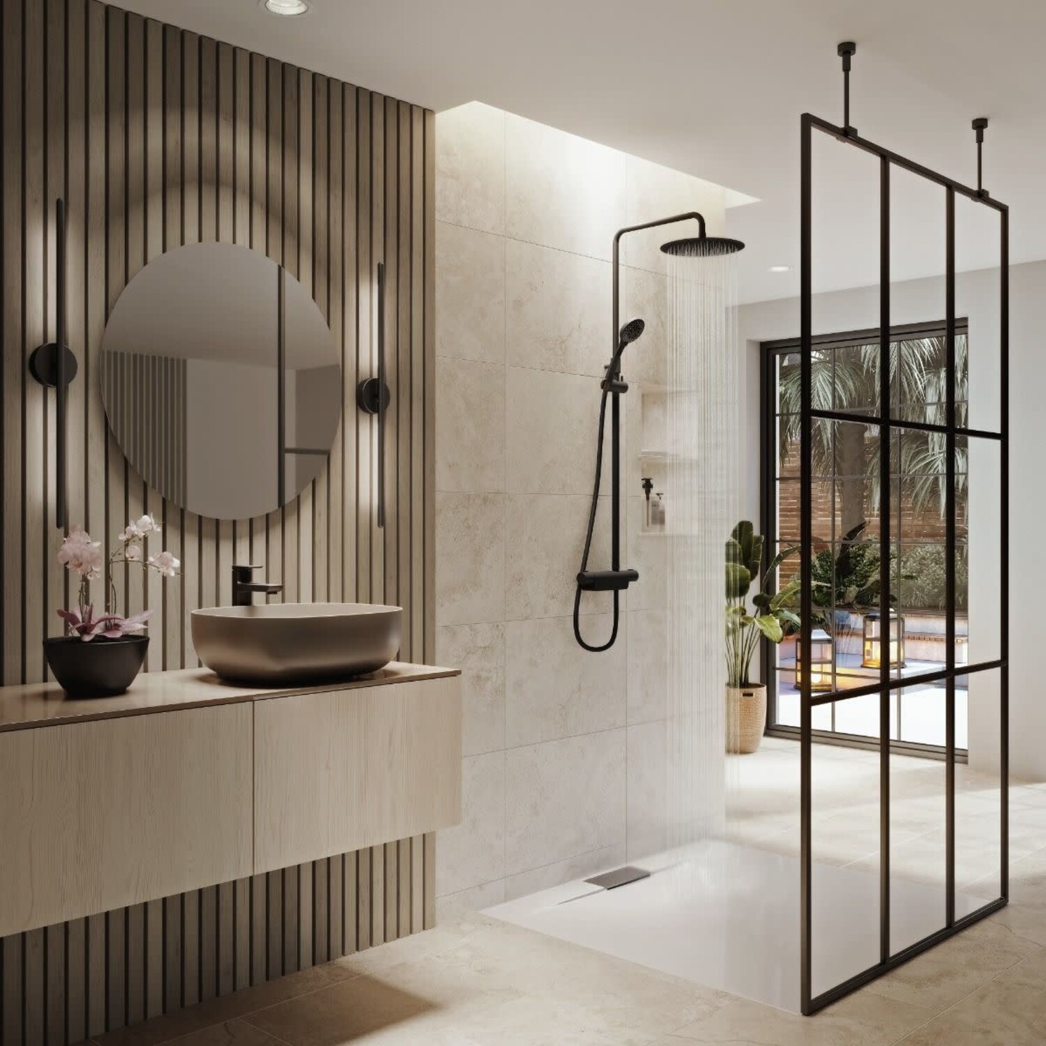 Aqualisa Midas 220 Shower Column- Matt Black