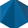 Free Space hex navy STR 110x125 decortegel Free Space hex navy STR 110x125 decortegel