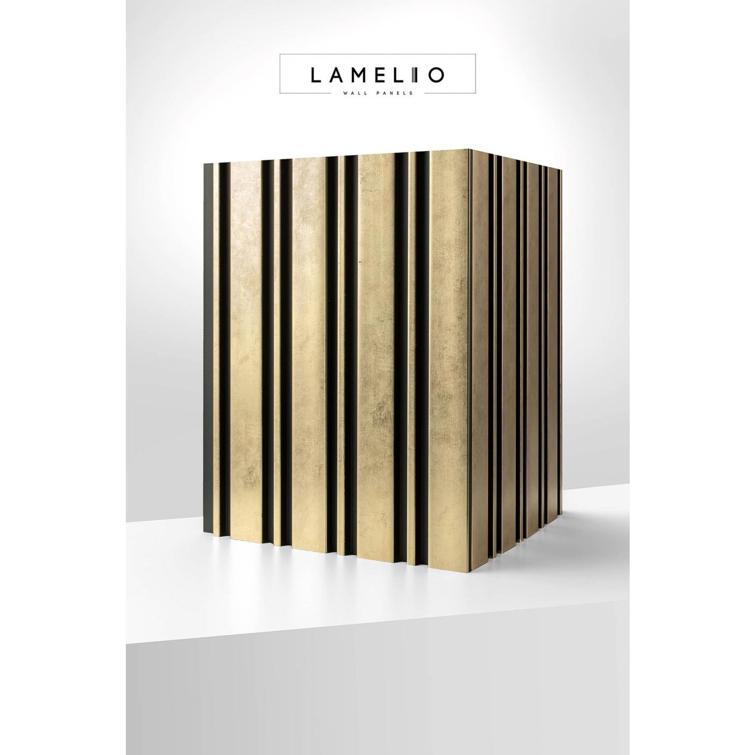 Lamelio Houtlook wandpaneel - Milo goud 270 x 12,2 cm