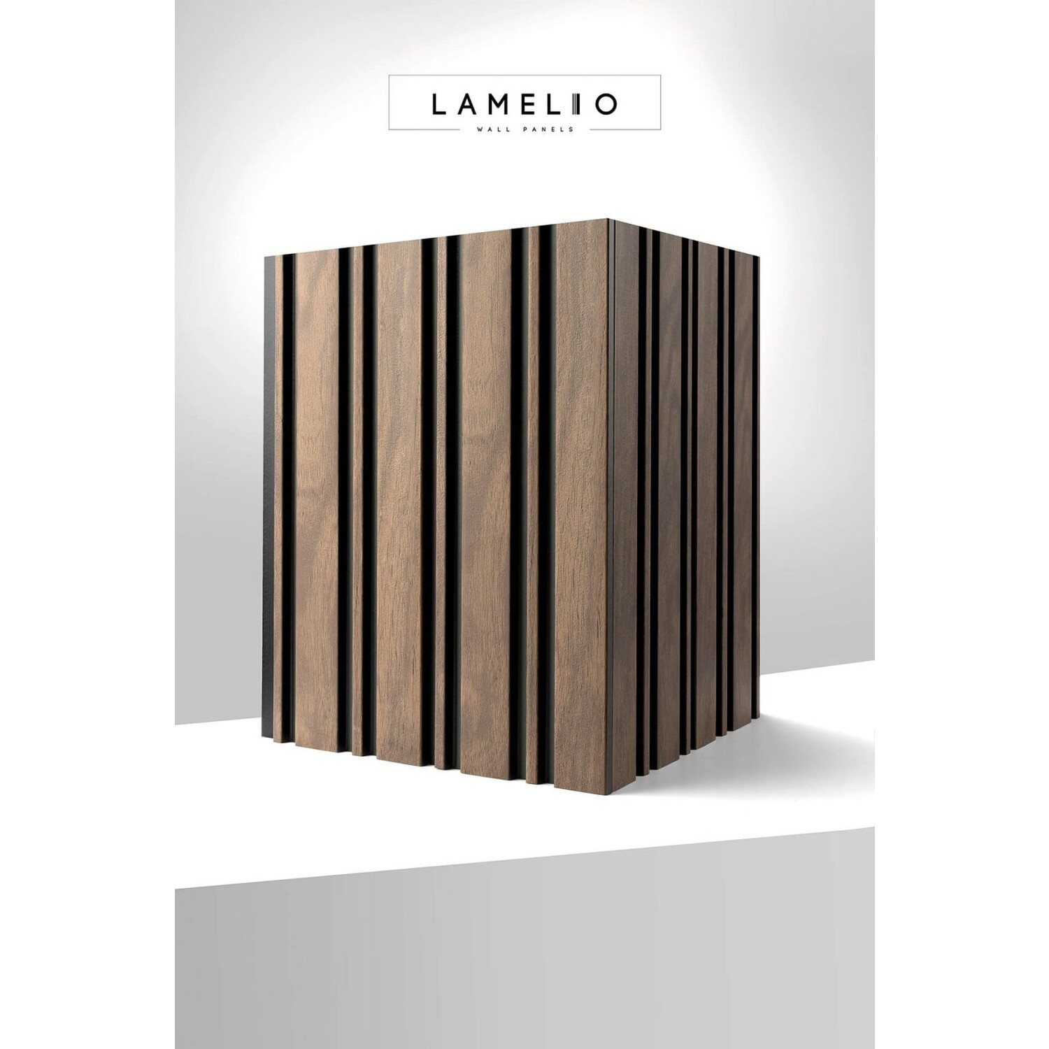 Houtlook wandpaneel - Milo walnoot 270 x 12,2 cm Lamelio Houtlook wandpaneel - Milo walnoot 270 x 12,2 cm