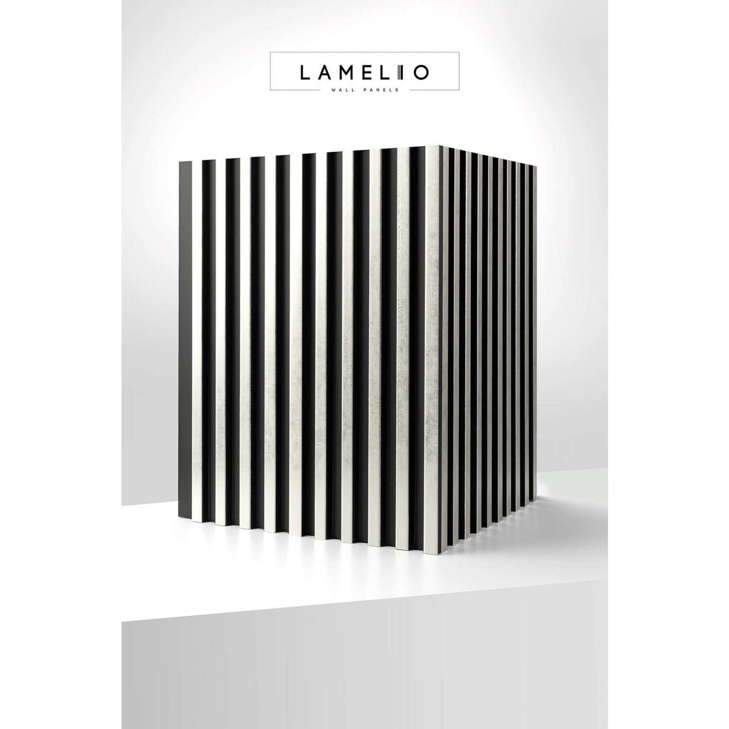 Lamelio Houtlook wandpaneel - Asti zilver 270 x 12,2 cm