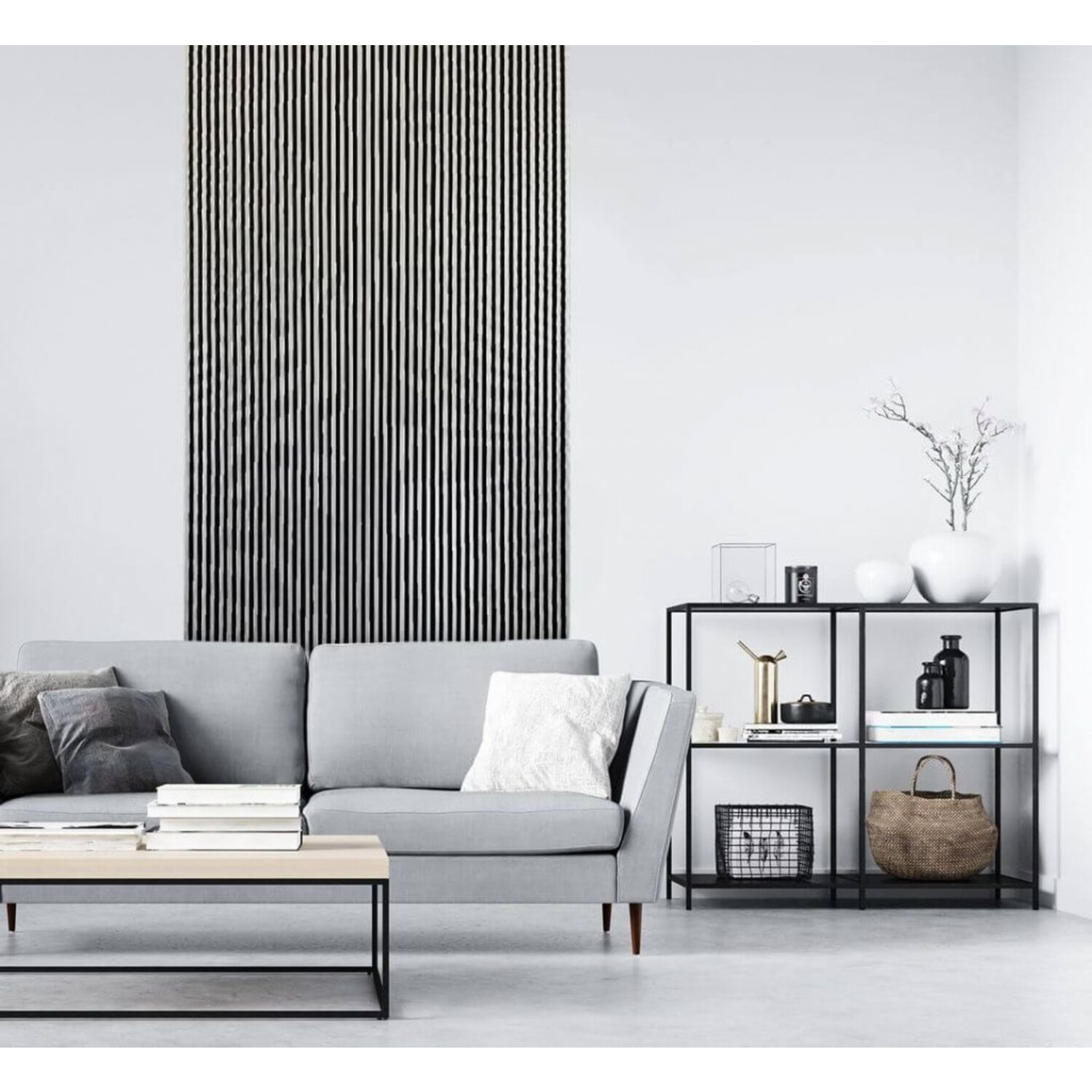 Lamelio Houtlook wandpaneel - Asti zilver 270 x 12,2 cm