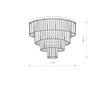 Plafondlamp Cristal L Zilver