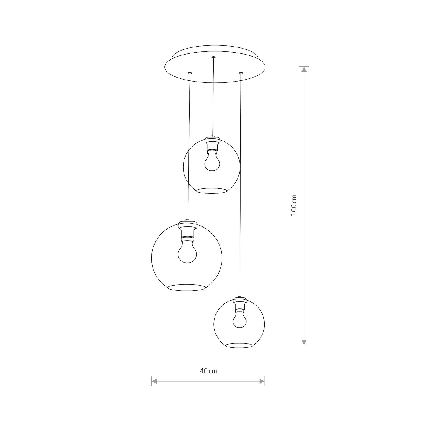 Hanglamp bubble rookglas - Vetro V