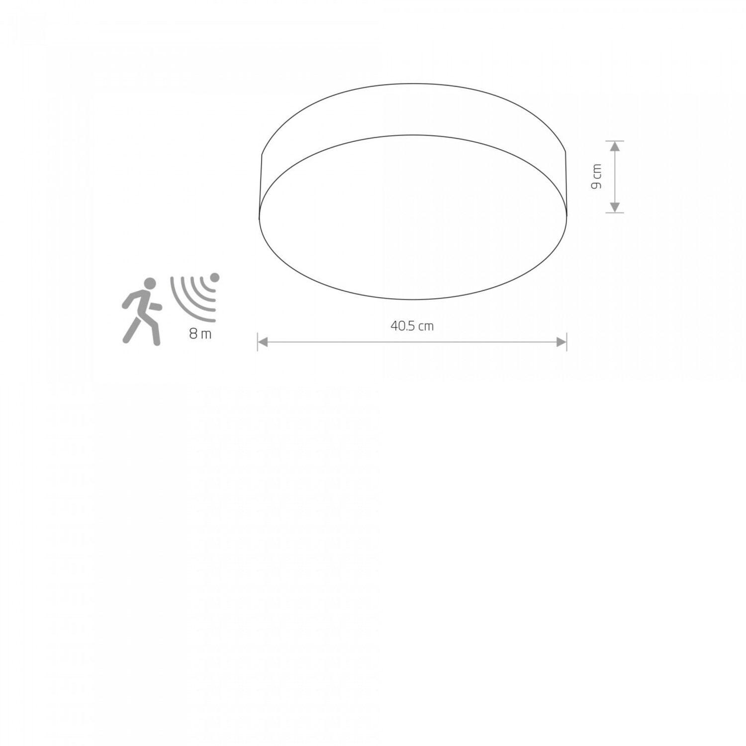 Plafondlamp  sensor Arena zwart