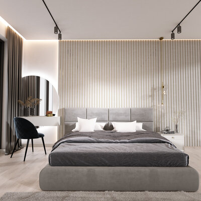 3D wandpaneel - Amber Grijs 270 cm