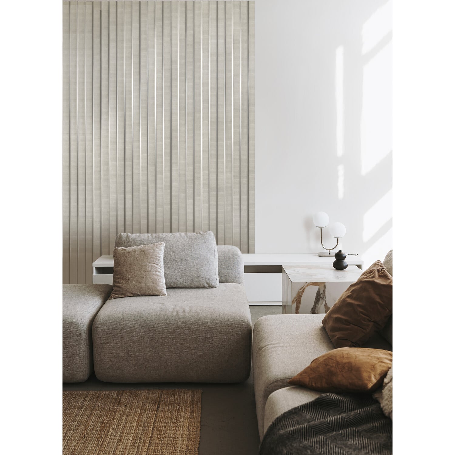 Lamelio 3D wandpaneel - Amber Beige 270 cm