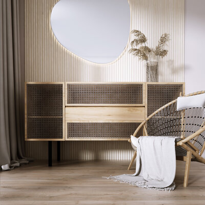 3D wandpaneel - Onda Licht Eiken 270 cm