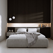 Lamelio 3D wandpaneel - Onda Zwart 270 cm