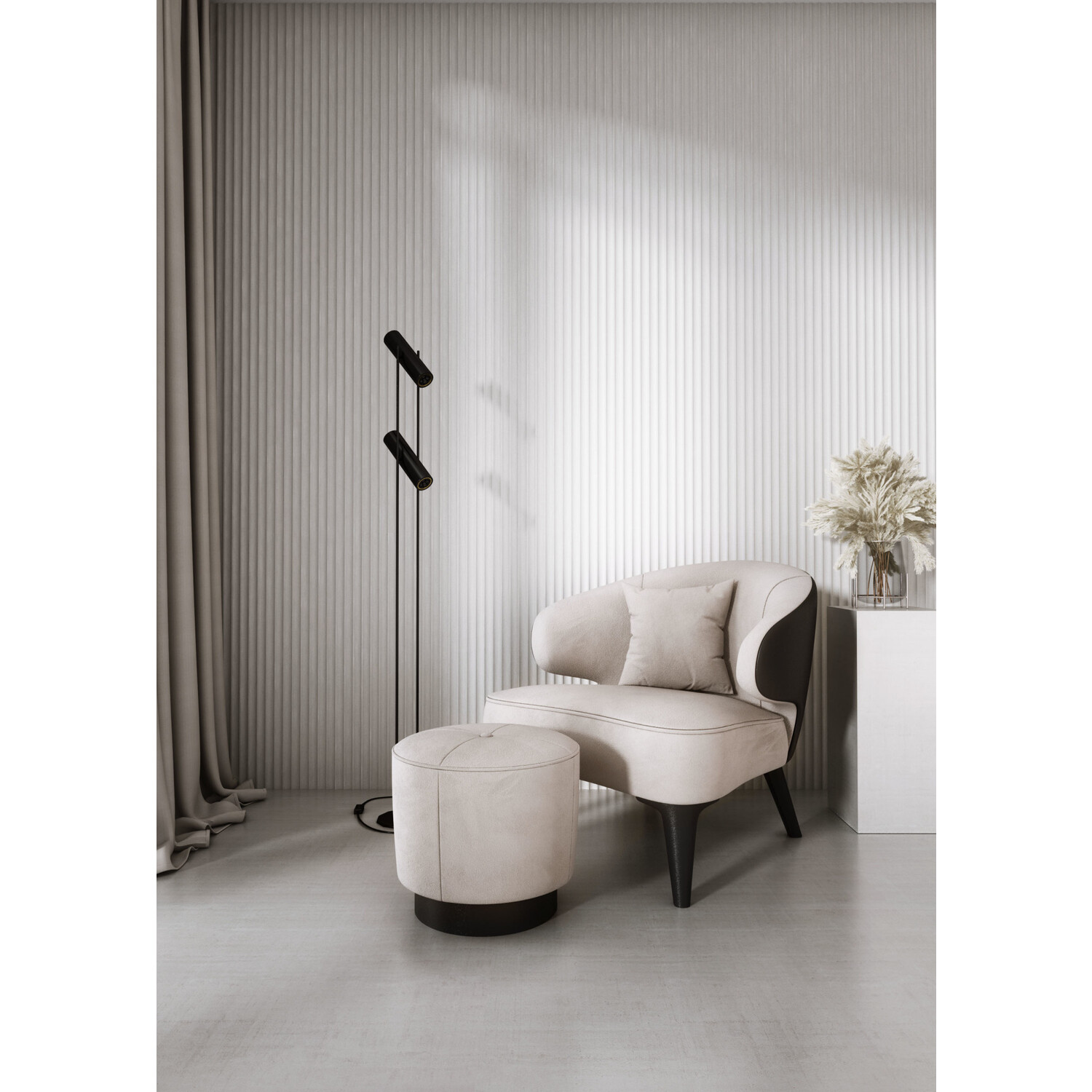 3D wandpaneel - Onda Grijs 270 cm Lamelio 3D wandpaneel - Onda Grijs 270 cm