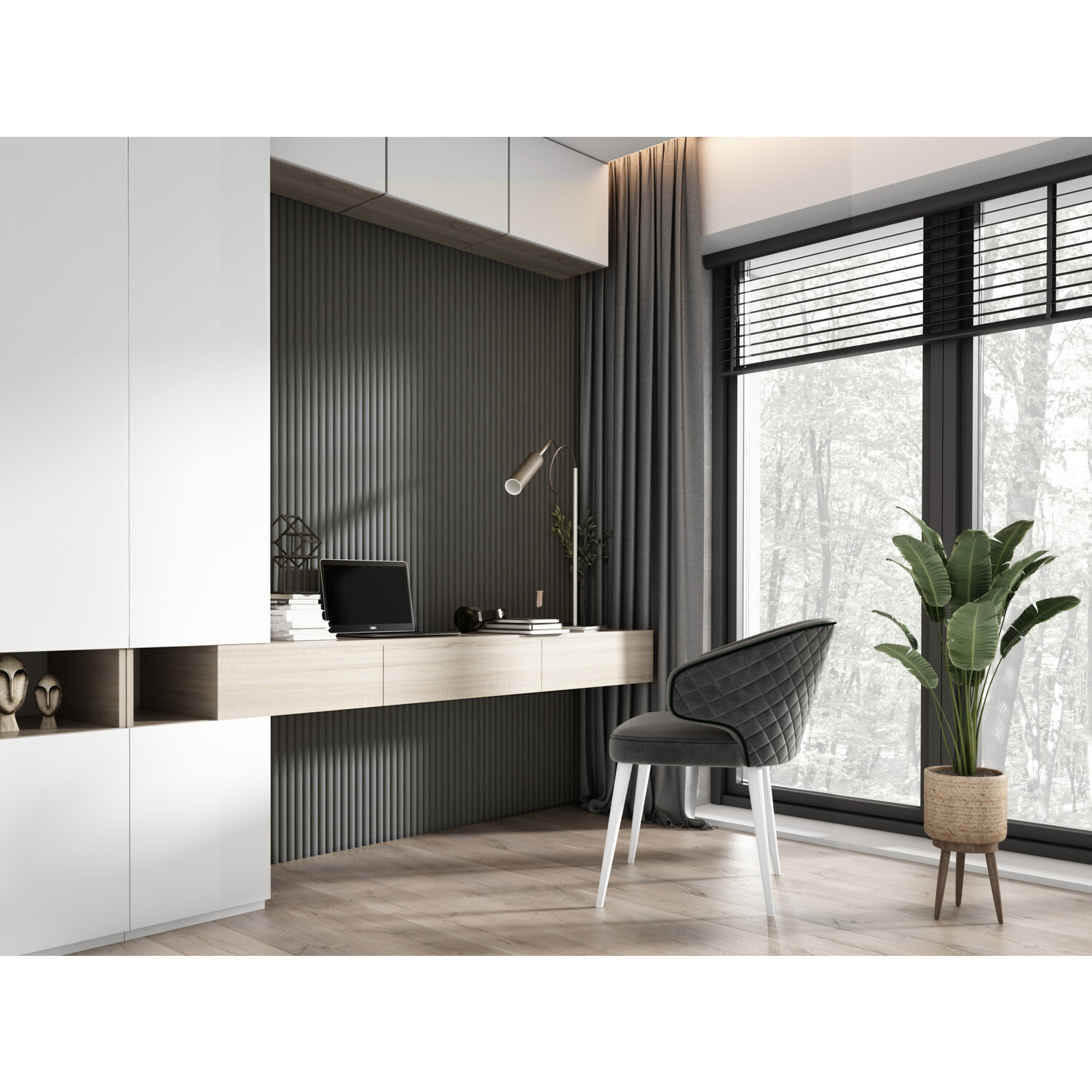 Lamelio 3D wandpaneel - Infinity Luna 270 cm