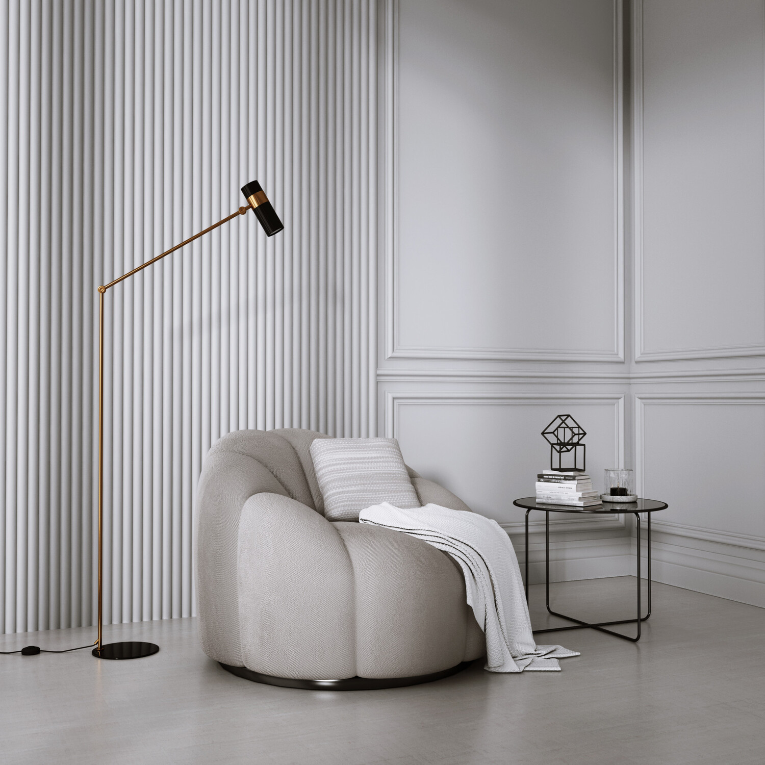 Lamelio 3D wandpaneel - Infinity Luna 270 cm