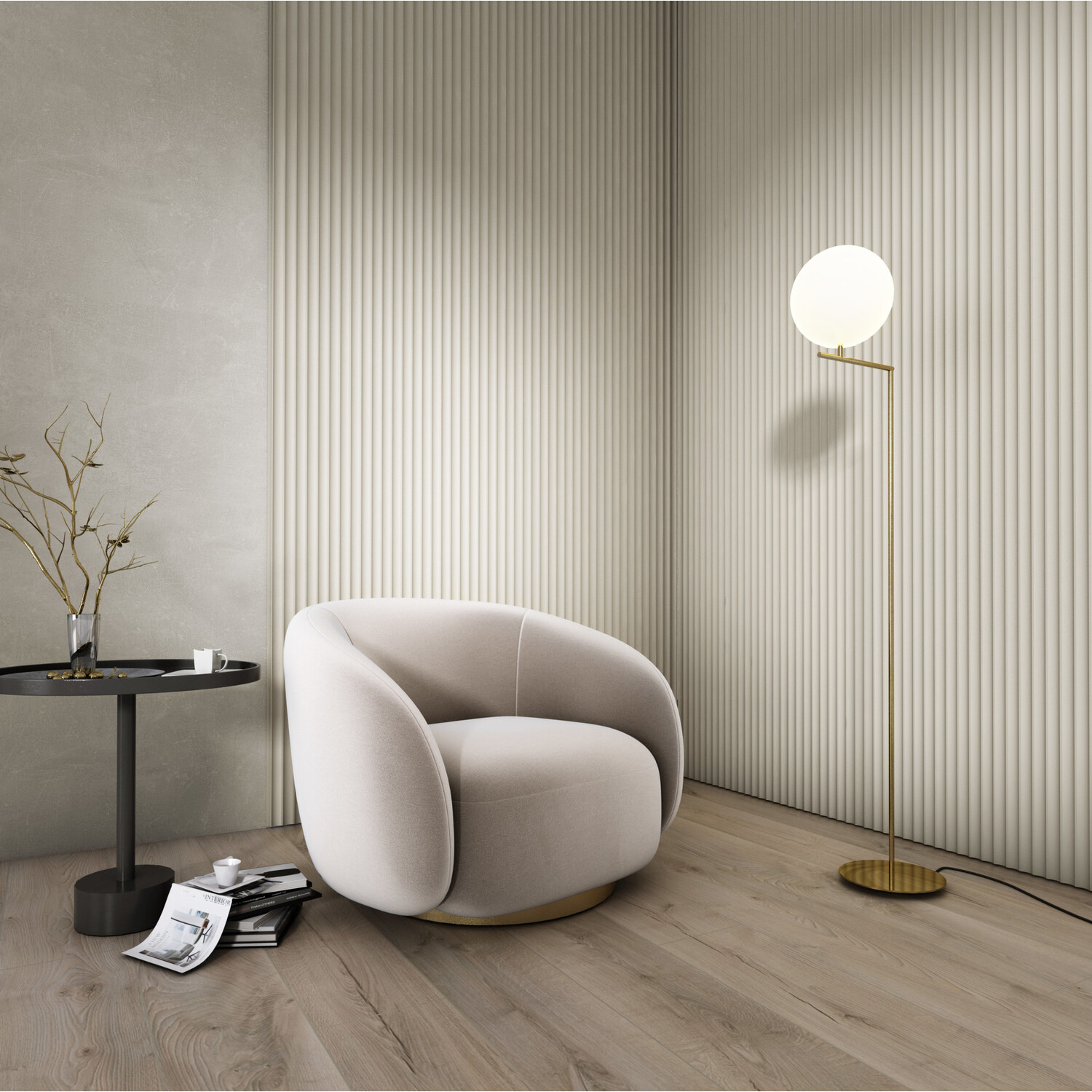 Lamelio 3D wandpaneel - Infinity Onda 270 cm