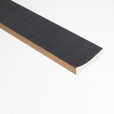 Lamelio 3D wandpaneel Afwerkstrip - Amber Antraciet rechts