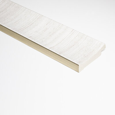 Lamelio 3D wandpaneel Afwerkstrip - Amber Wit rechts