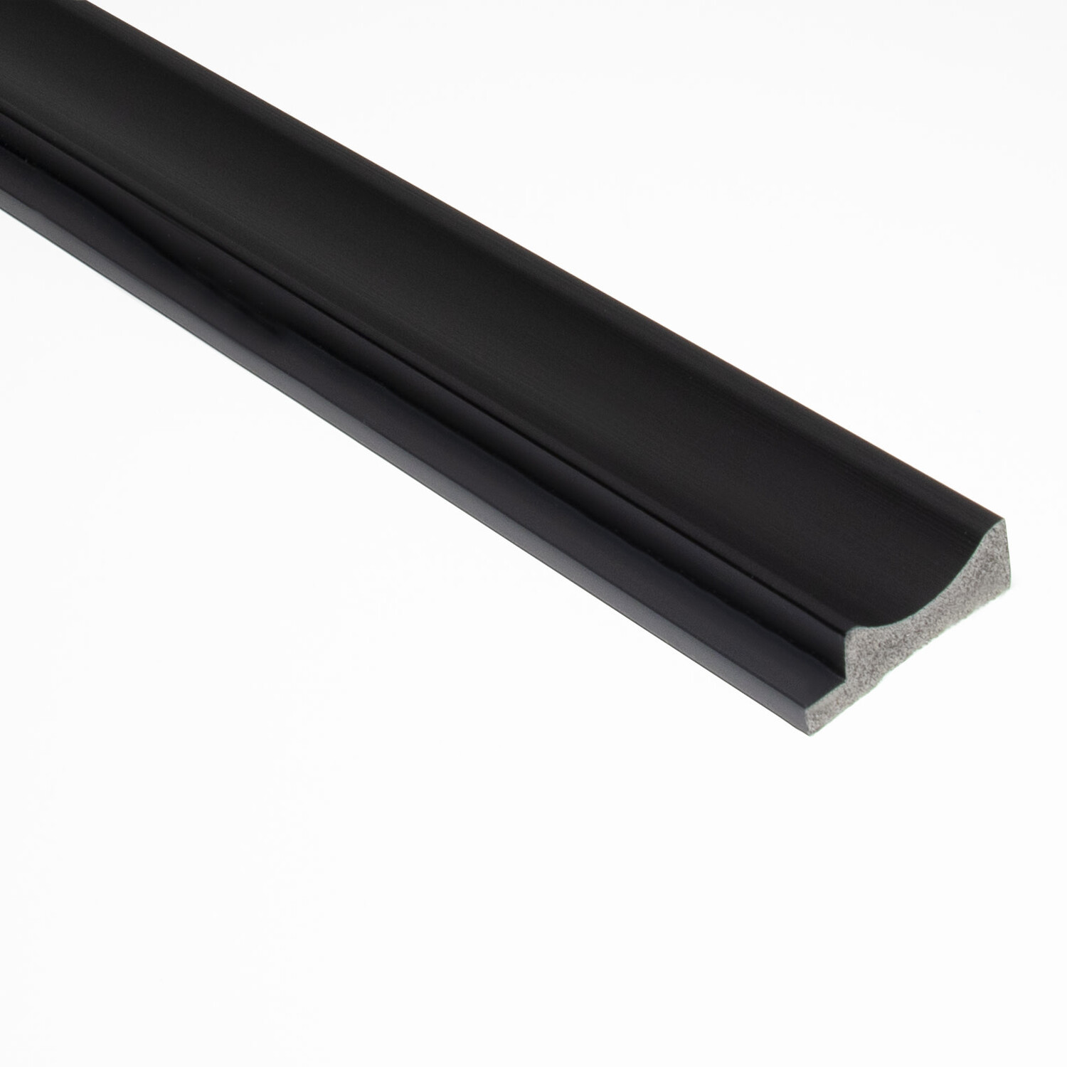 Lamelio Lamelio 3D wandpaneel Afwerkstrip - Onda Zwart links
