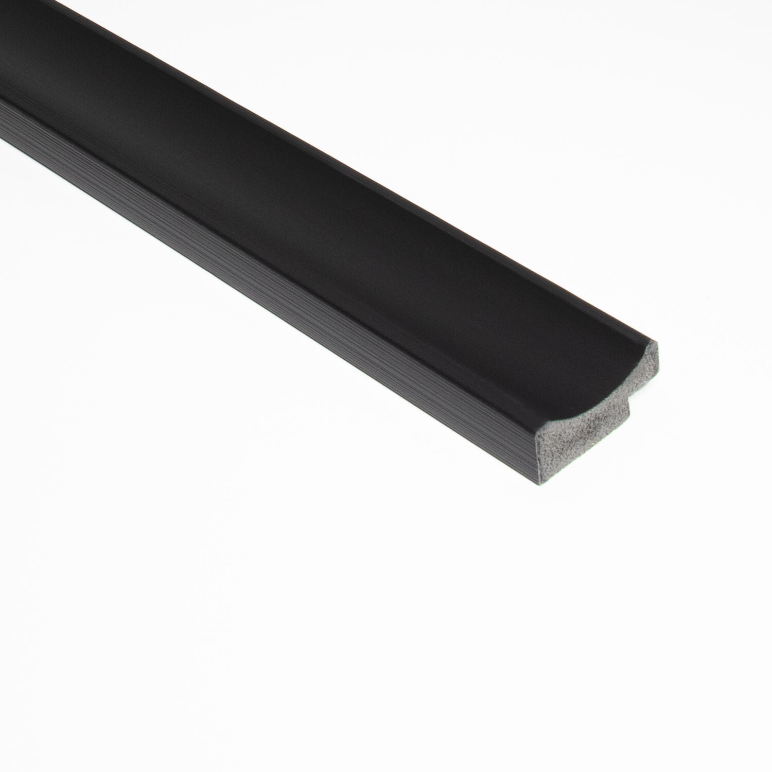 Lamelio 3D wandpaneel Afwerkstrip - Onda Zwart rechts Lamelio Lamelio 3D wandpaneel Afwerkstrip - Onda Zwart rechts