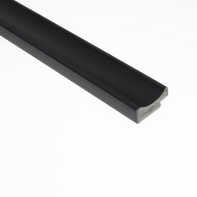 Lamelio 3D wandpaneel Afwerkstrip - Onda Zwart rechts