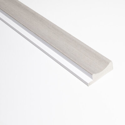 Lamelio 3D wandpaneel Afwerkstrip - Onda Grijs links