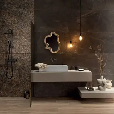 Vloer- en wandtegel Grand Cave brown 275x120 MAT