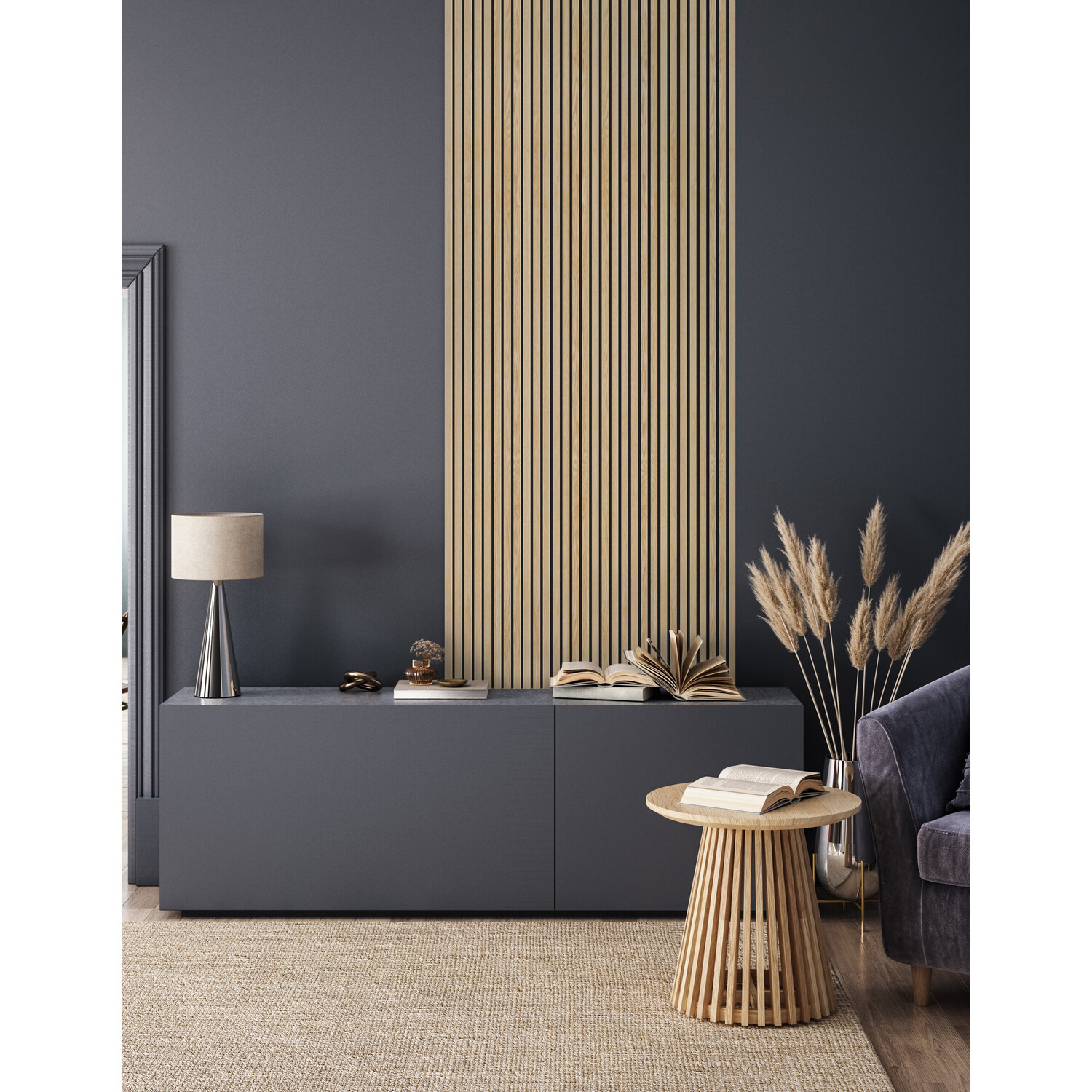 Akoestisch Paneel Licht Eiken 270x30 cm Lamelio Akoestisch Paneel Licht Eiken 270x30 cm
