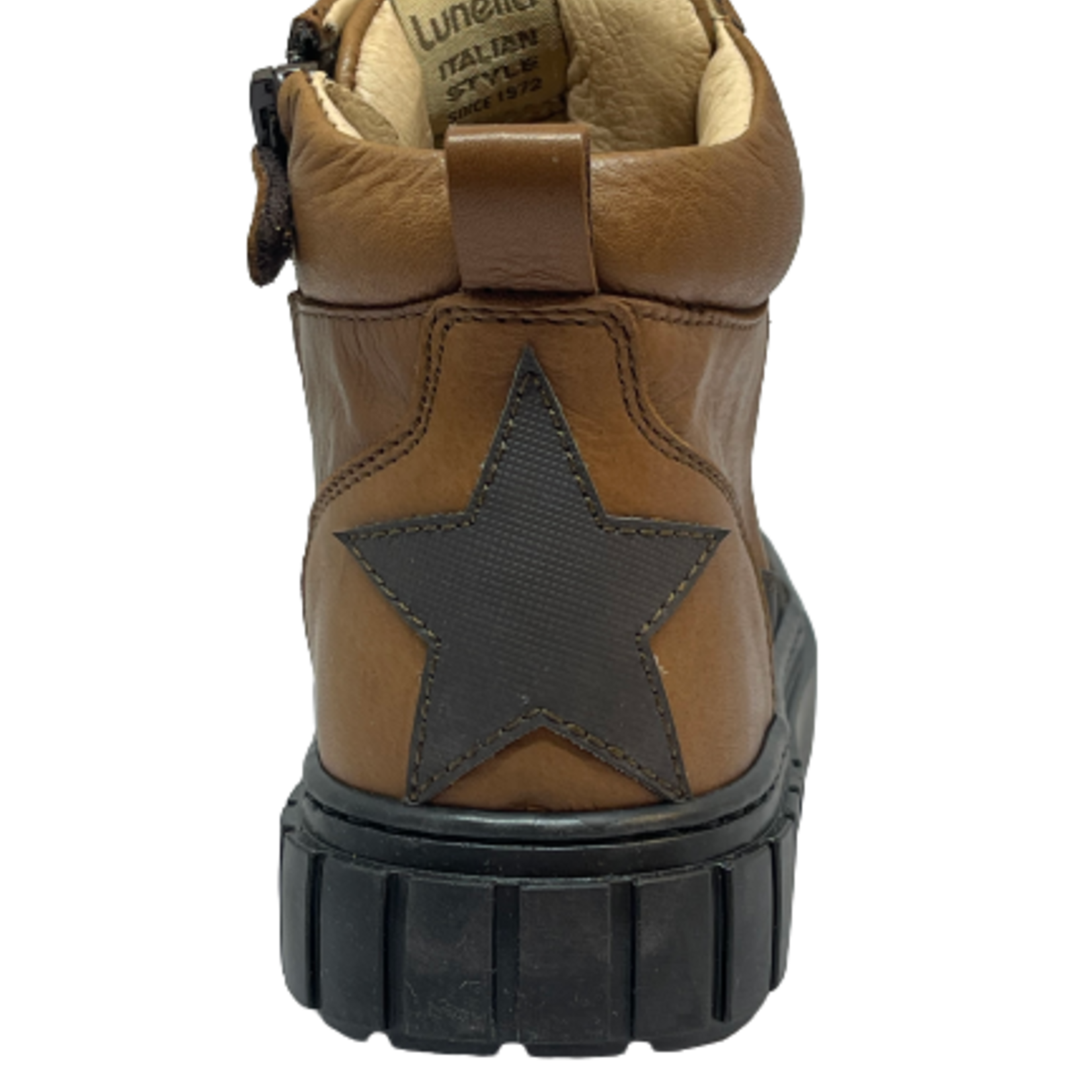 Lunella Lunella Hoge schoen Cognac/zwart