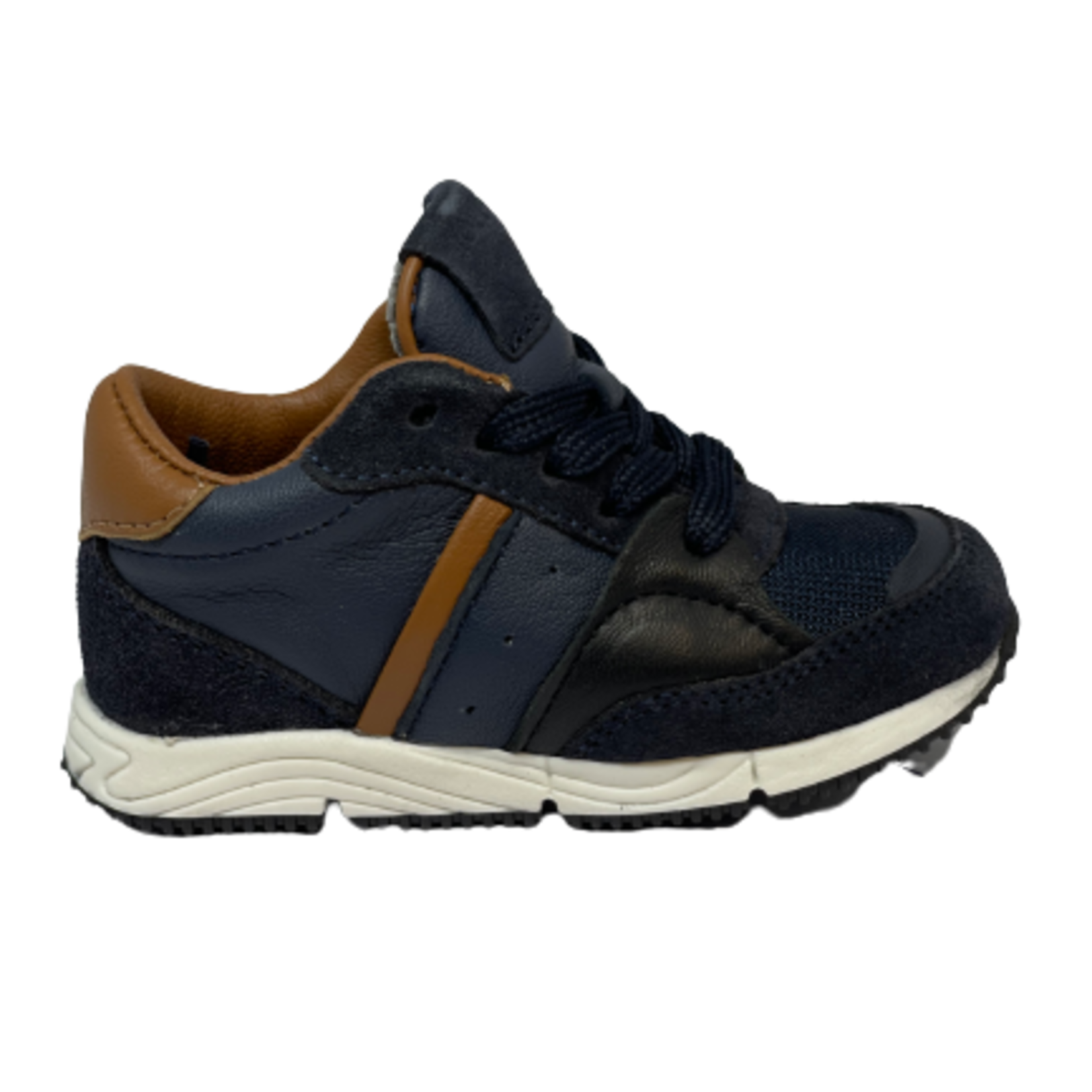 Jopper sneaker blauw/cognac