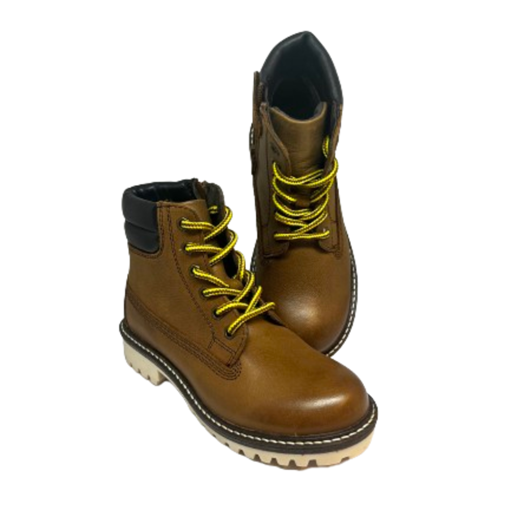 Hoge schoen Cognac/geel