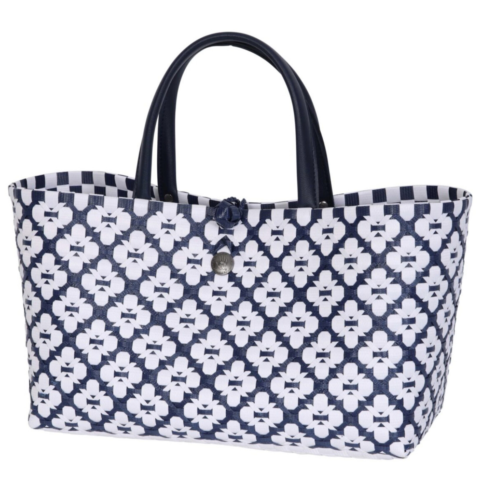 Handed By Mini motif bag shopper navy
