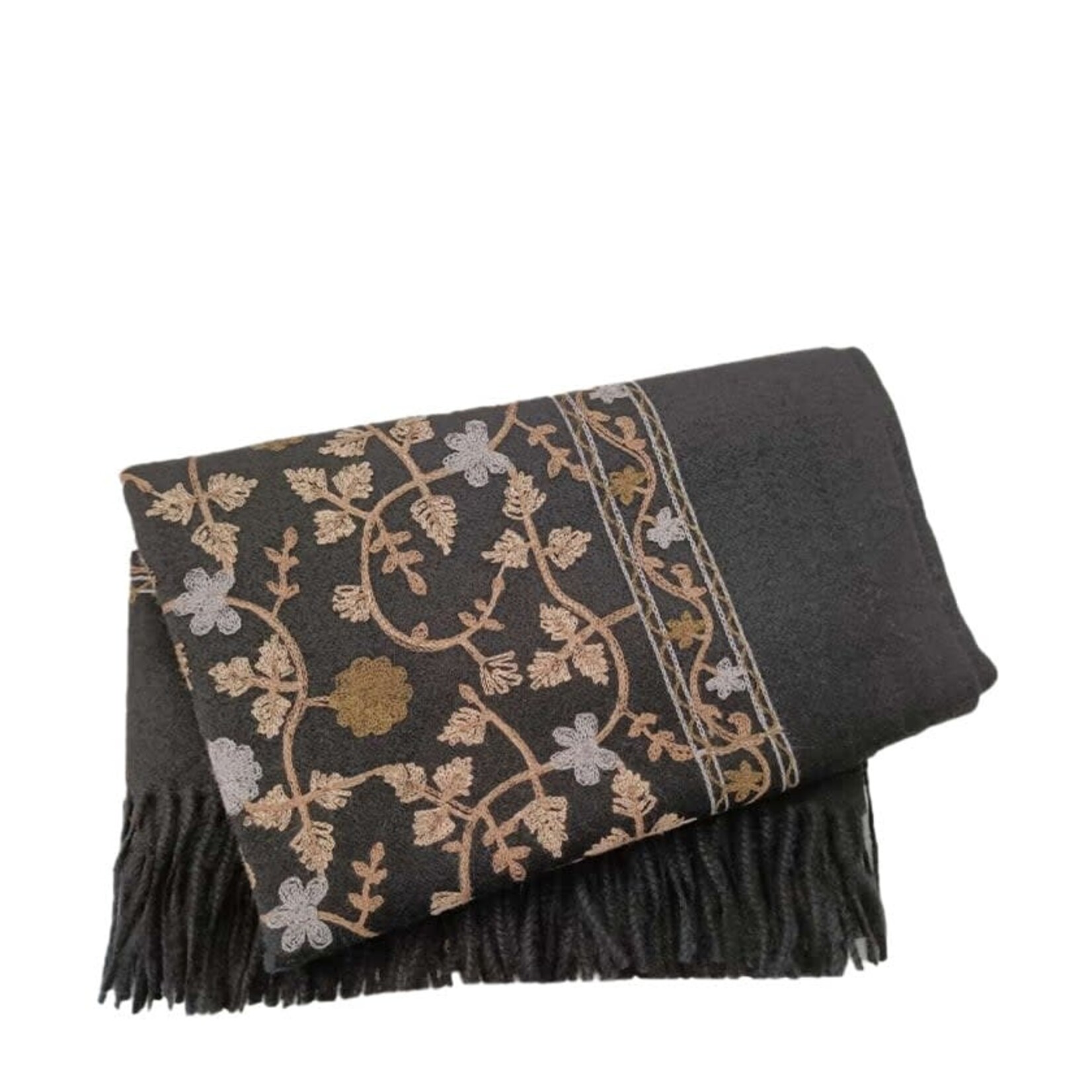 Giuliano sjaal zwart bloem