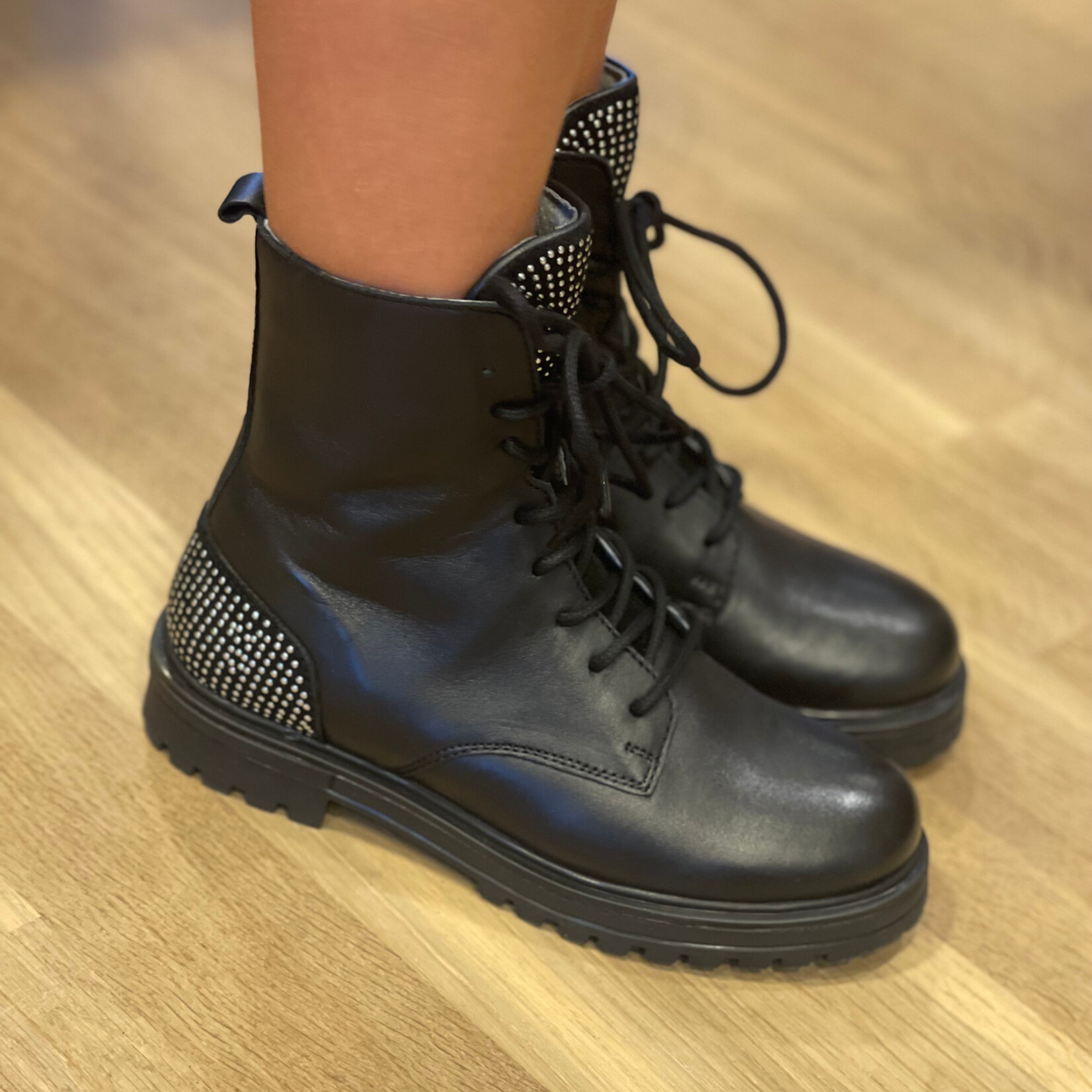 Jopper Hoge schoen zwart steen