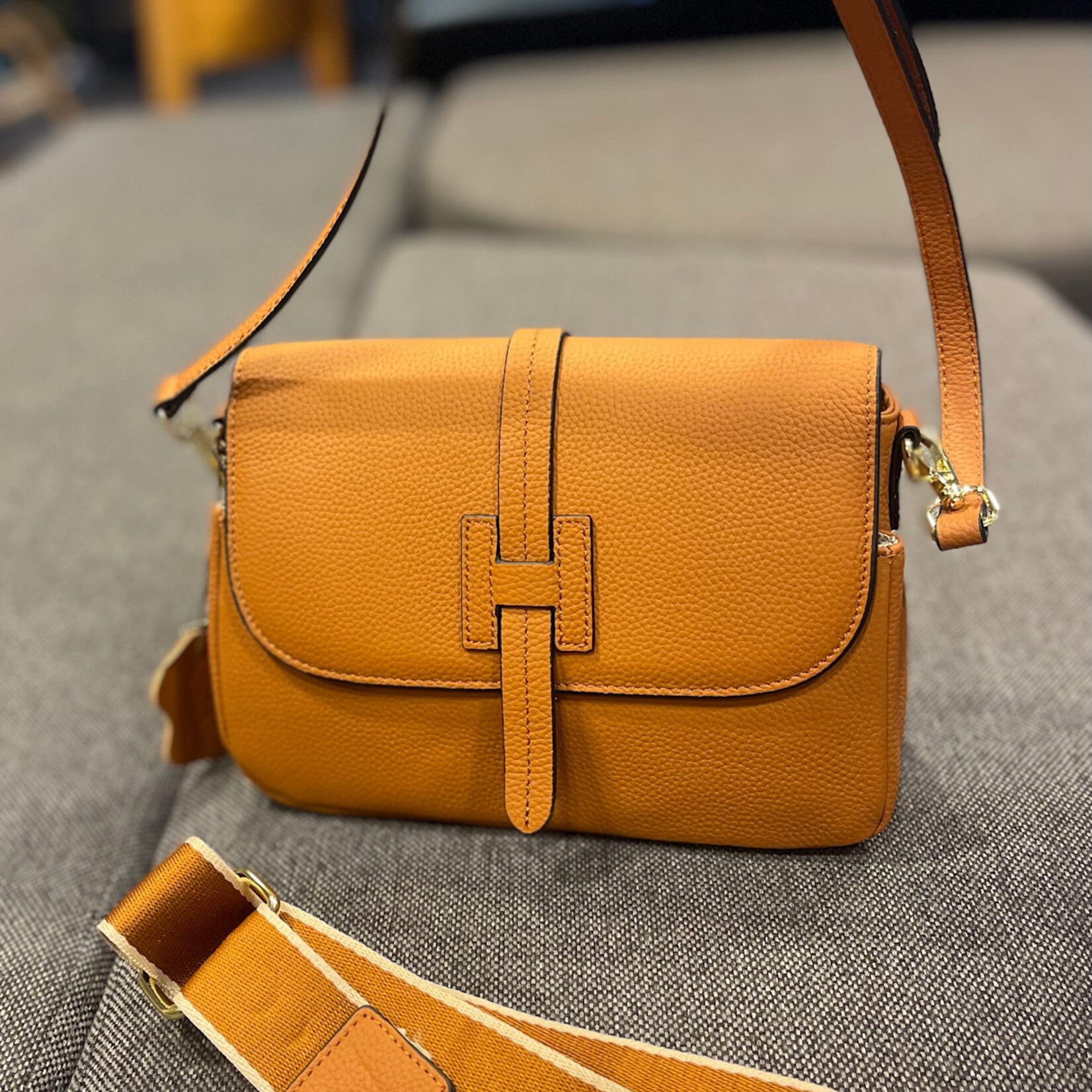 TiF Handtas leder bruin H