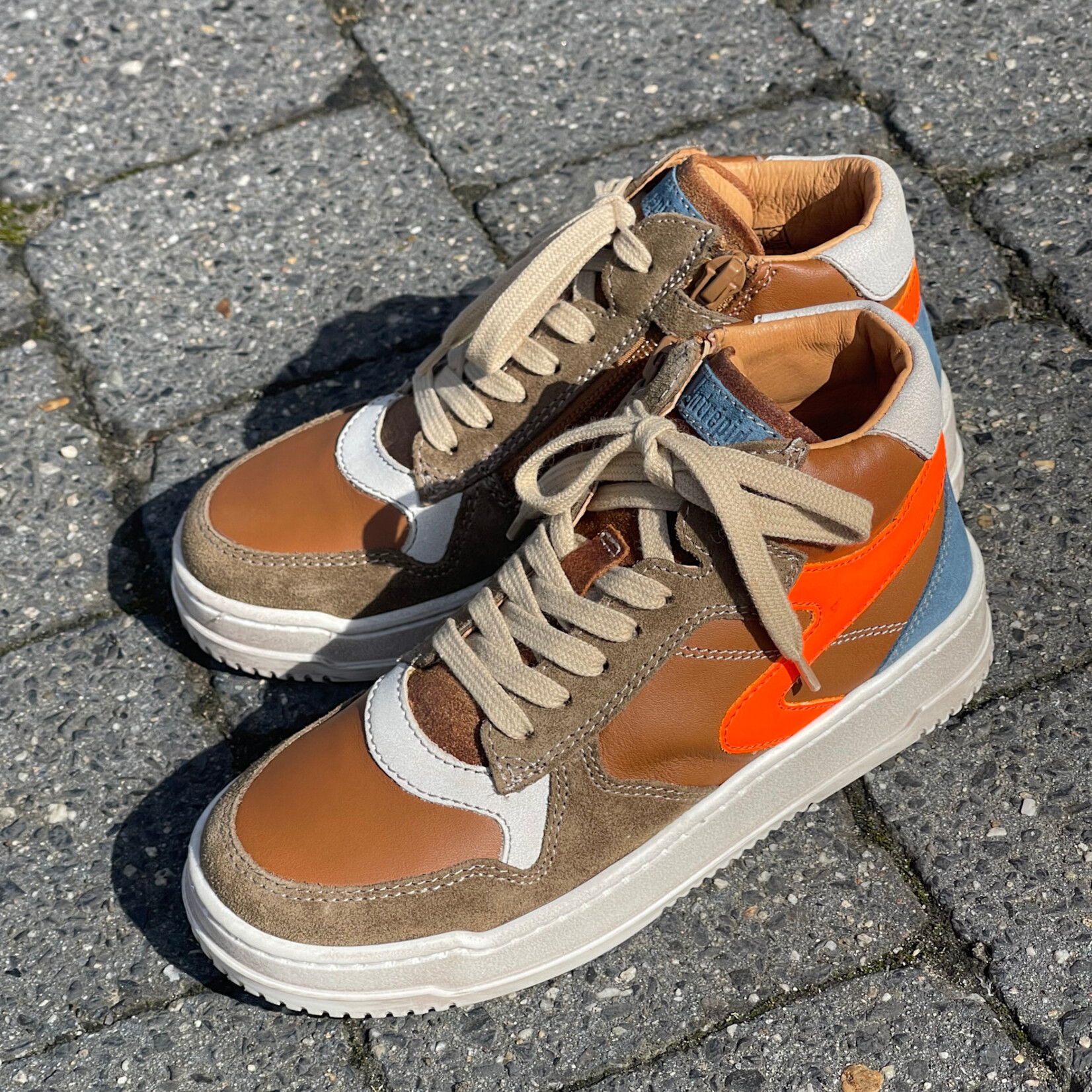 Fr.Romagnoli Hoge sneaker bruin