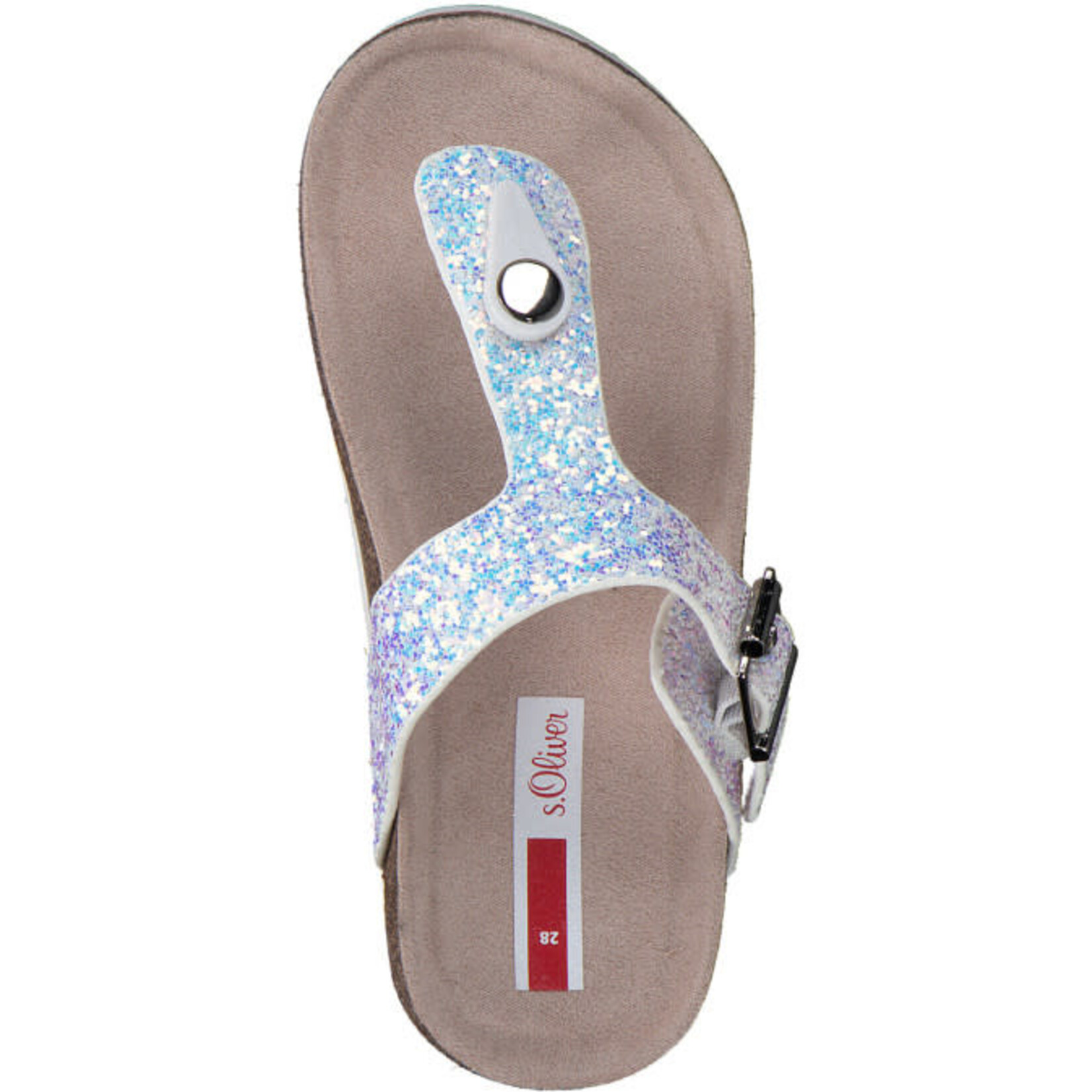 S.Oliver S. Oliver Teenslipper Wit glitter