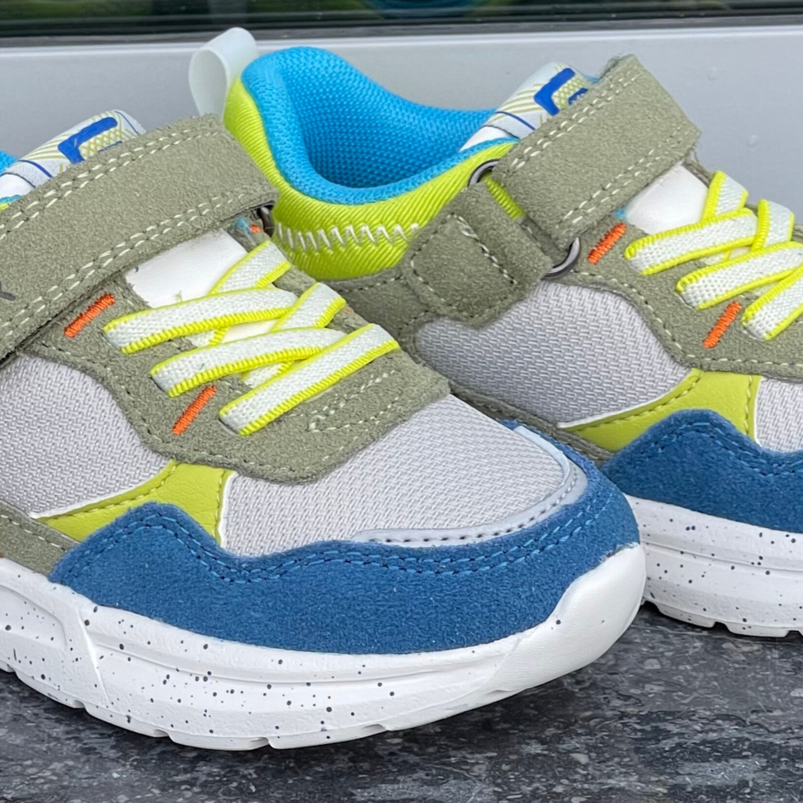 Fr.Romagnoli Sneaker blauw fluo geel