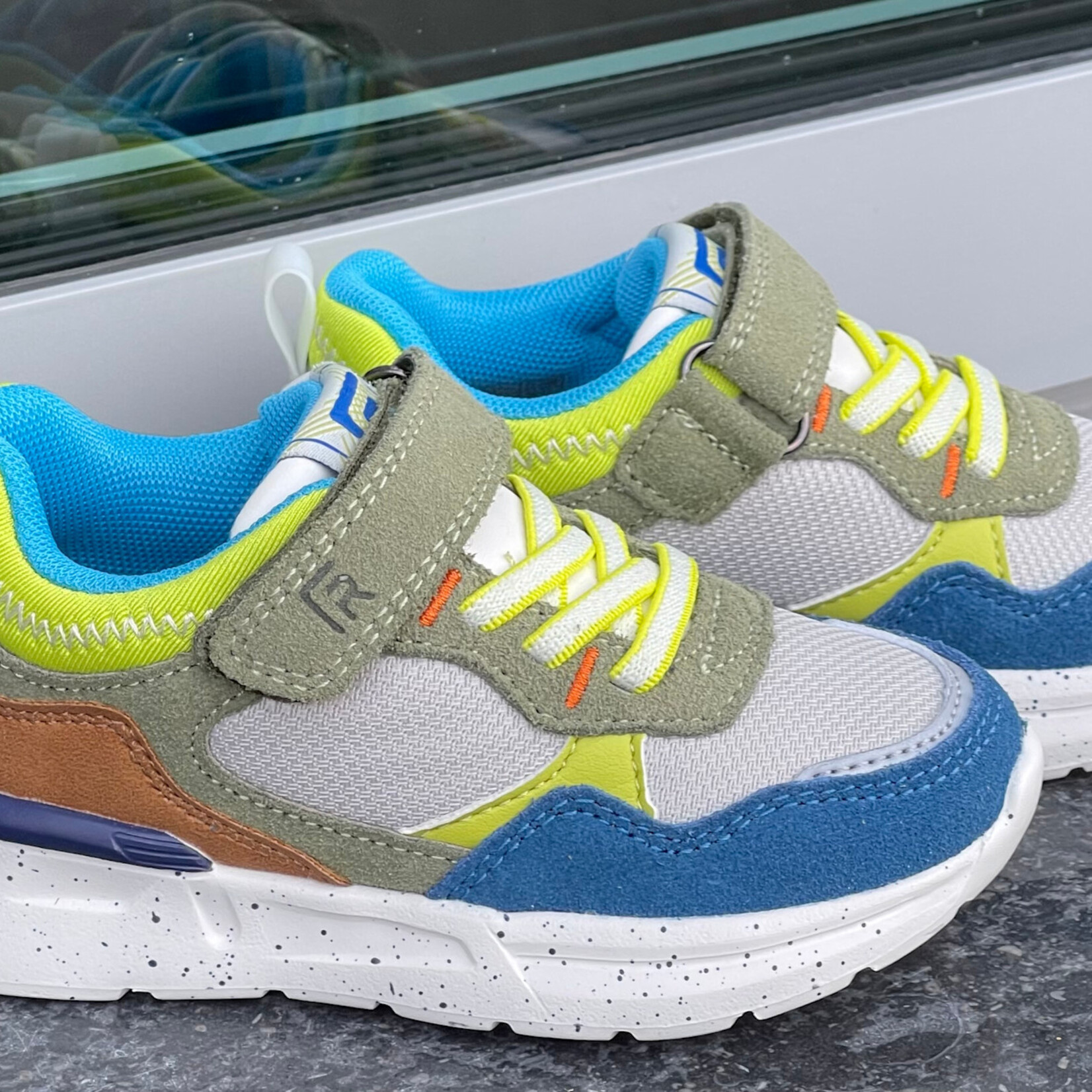 Fr.Romagnoli Sneaker blauw fluo geel