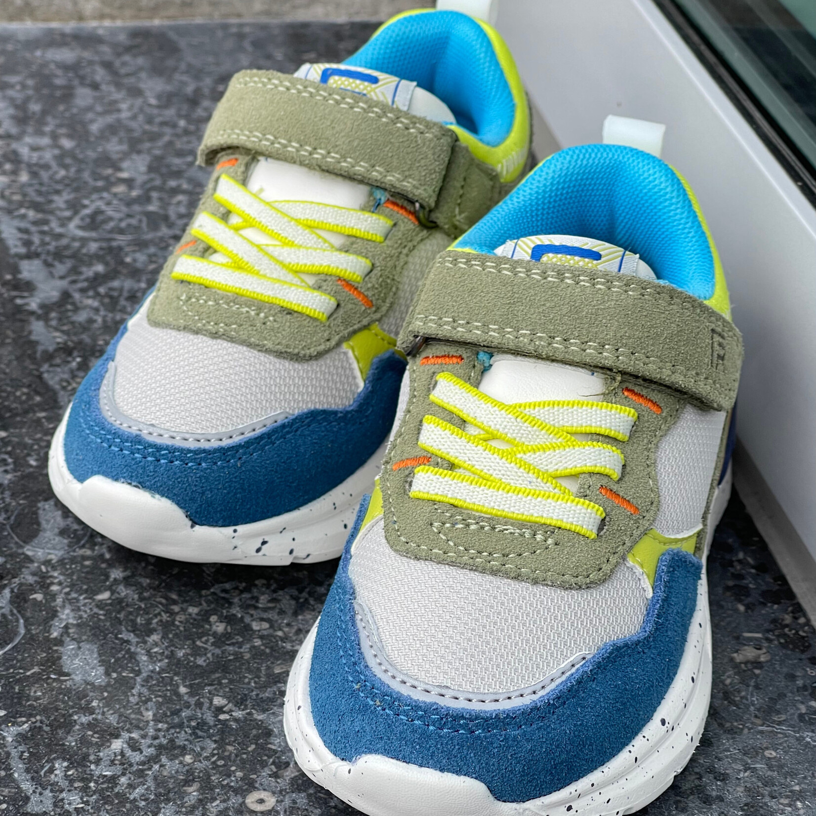 Fr.Romagnoli Sneaker blauw fluo geel