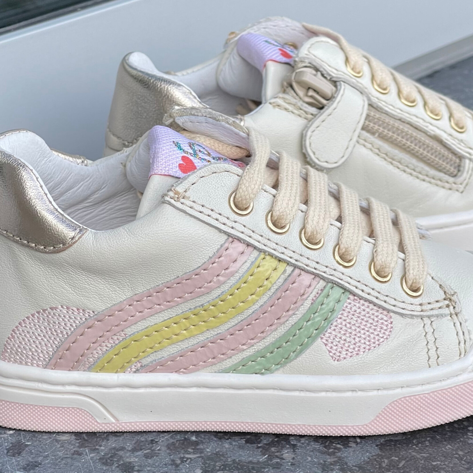 Fr.Romagnoli Sneaker beige /roze