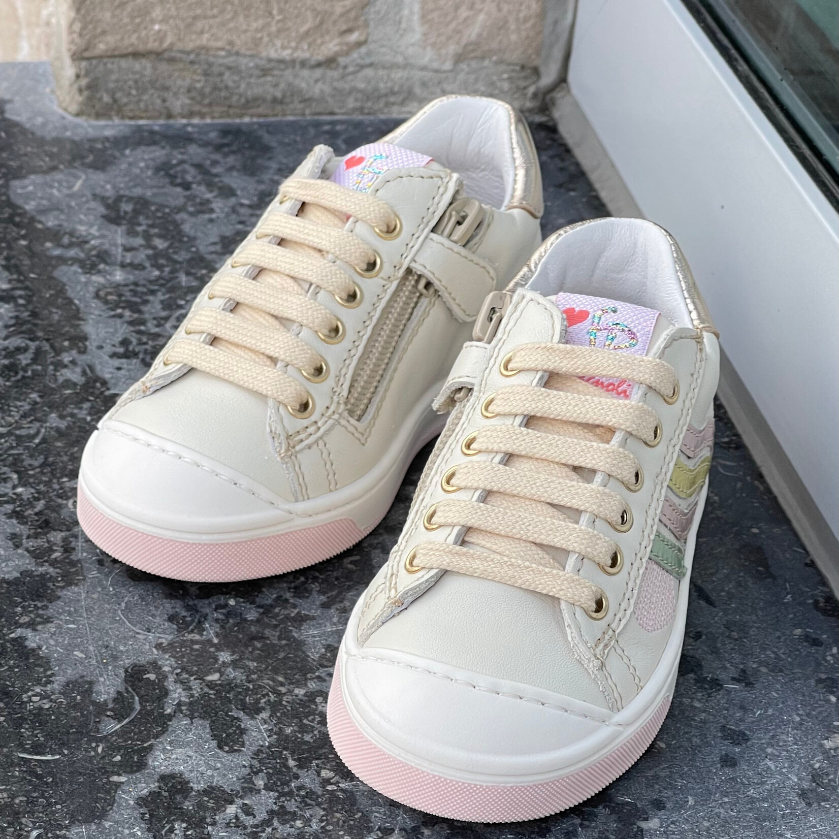 Fr.Romagnoli Sneaker beige /roze