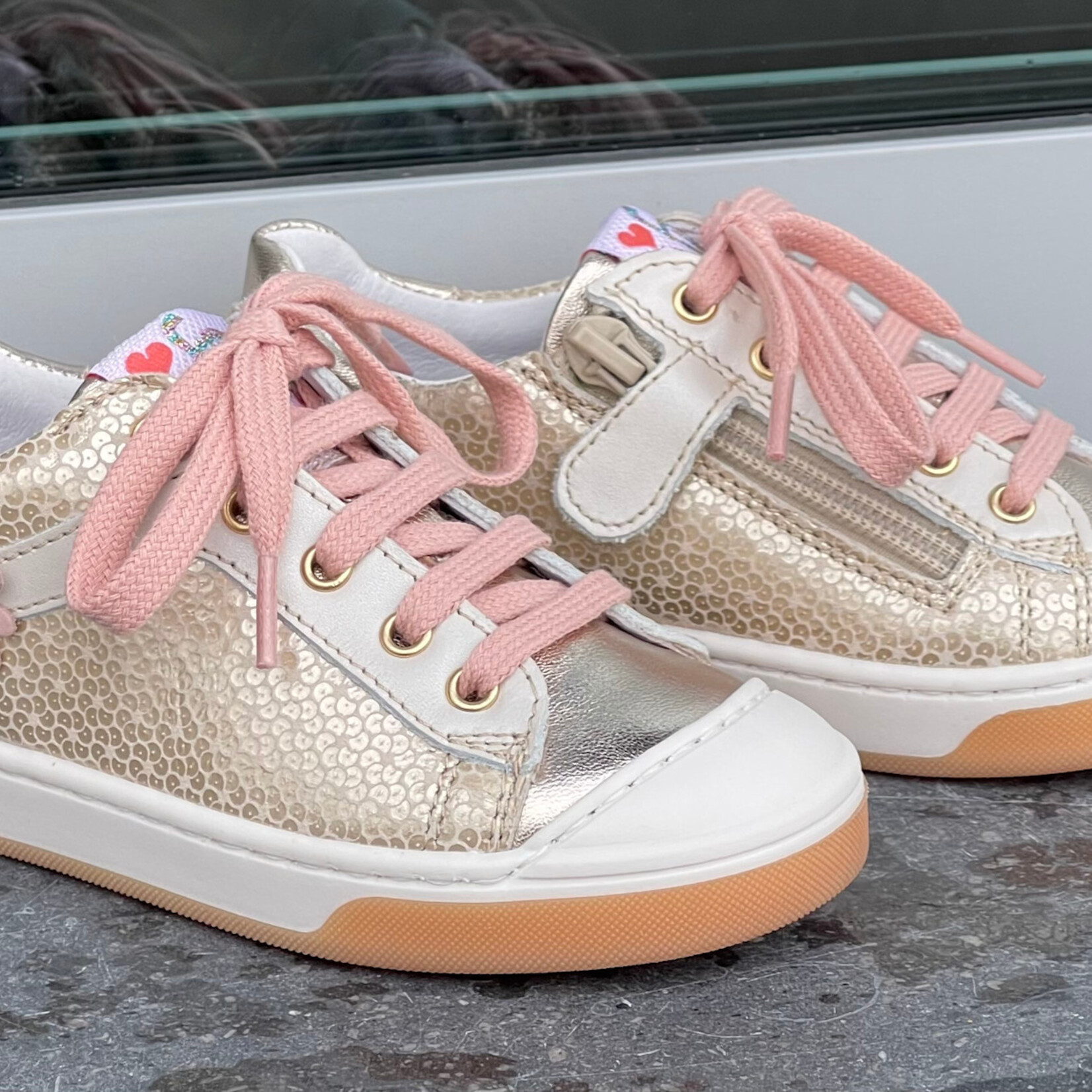 Fr.Romagnoli Sneaker goud bloem