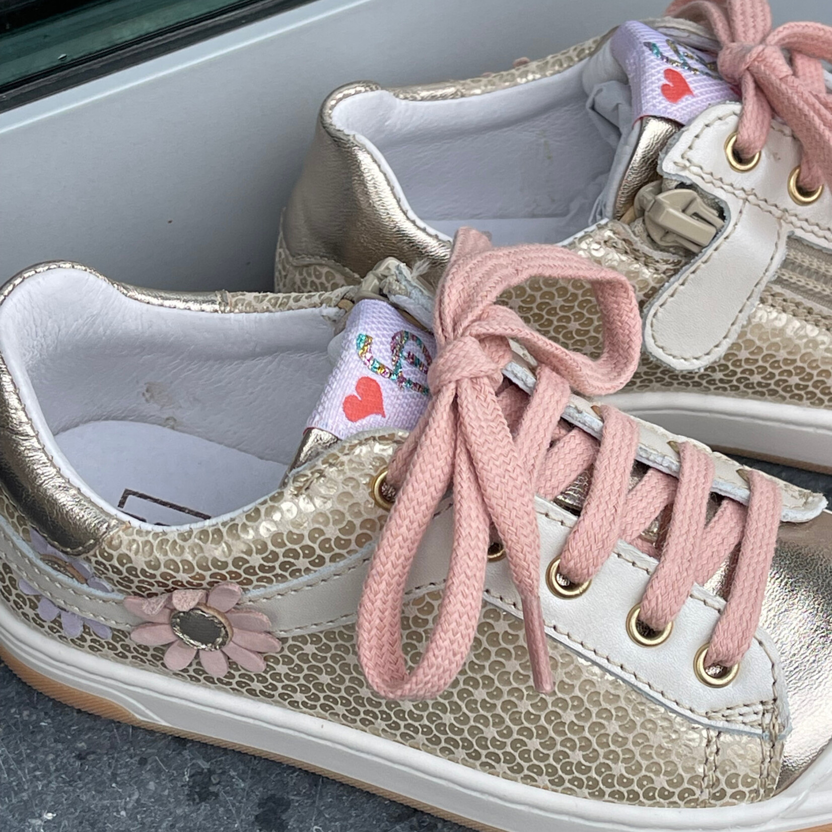 Fr.Romagnoli Sneaker goud bloem