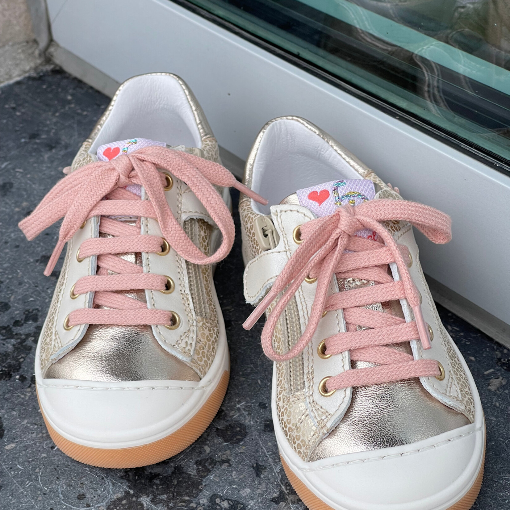 Fr.Romagnoli Sneaker goud bloem