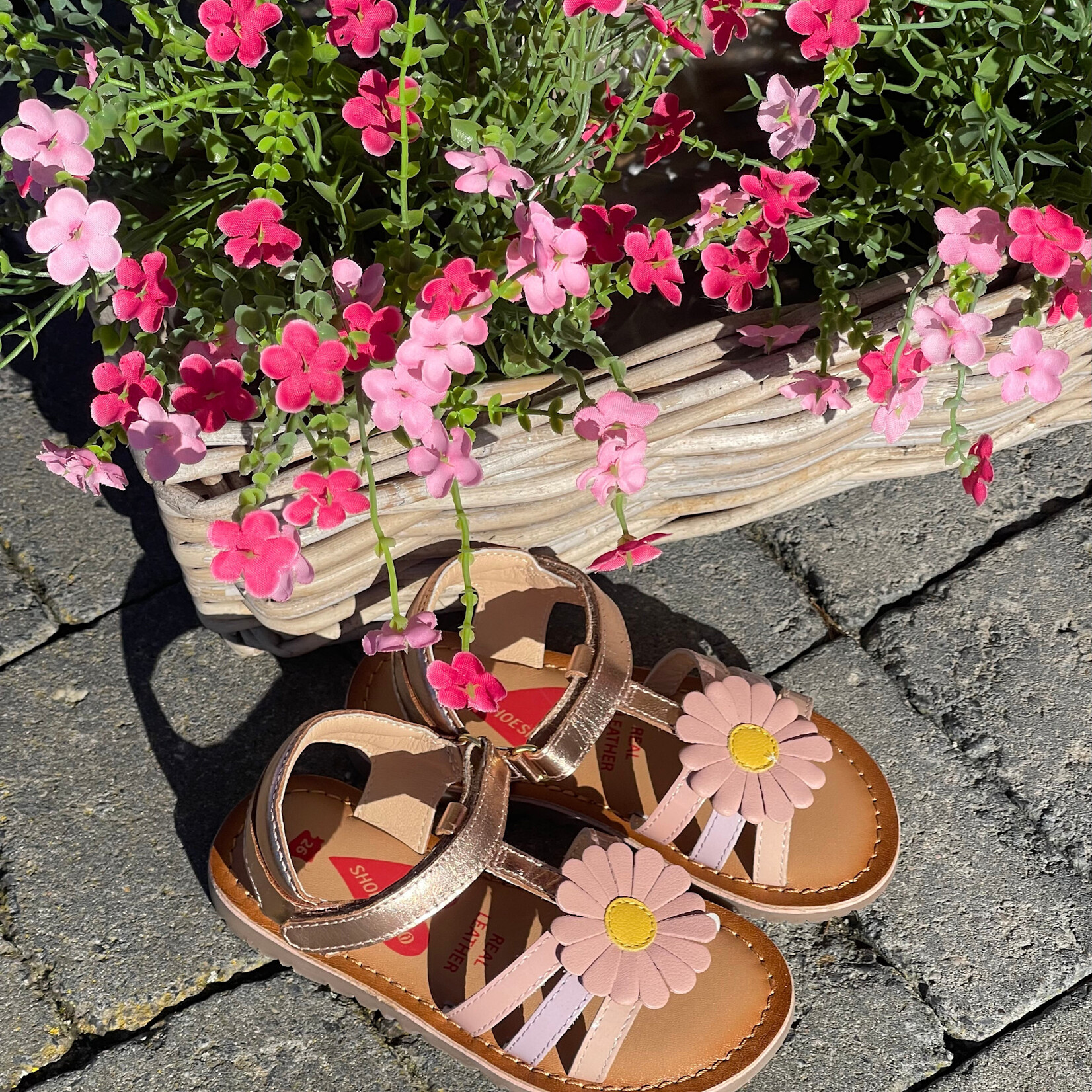 Shoesme Shoesme sandaal bloem roze
