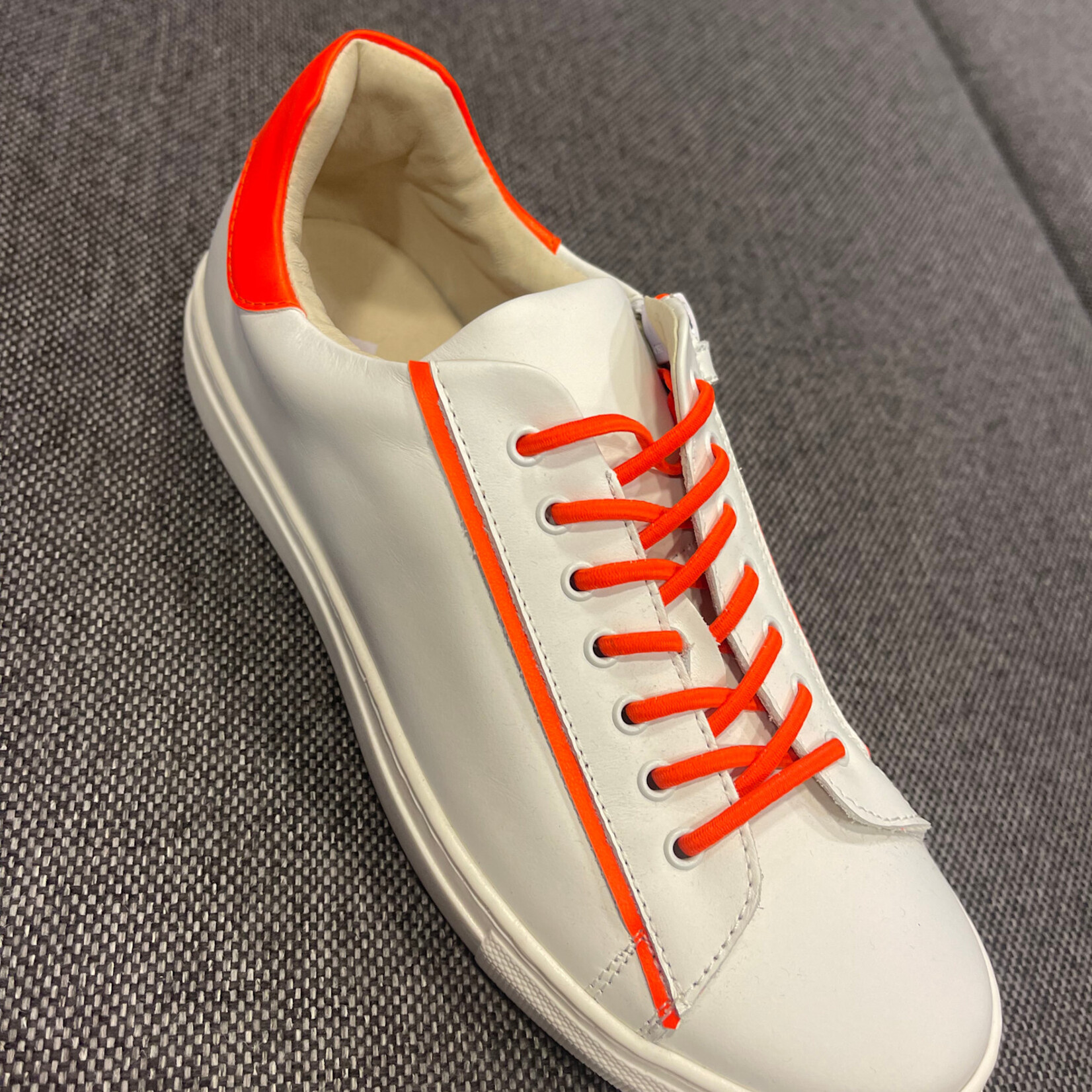 Wit/fluo-oranje